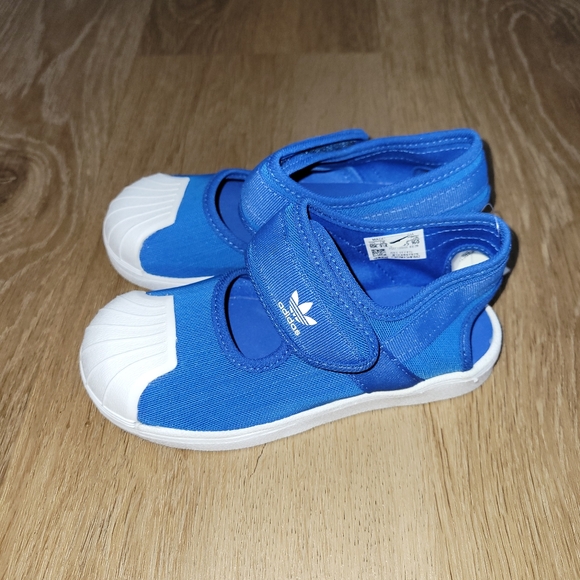 Adidas Superstar 360 Unisex Toddler Sandals 10K Blue White New - Picture 2 of 10